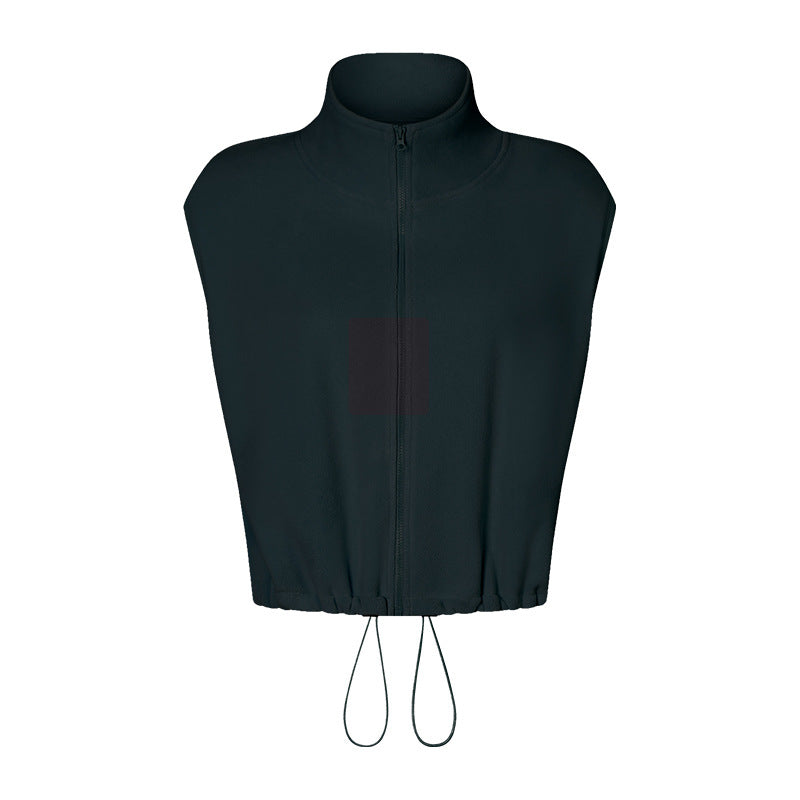 Winter Fitness Jacket Women Cold Proof Warm Vest Running Sports Fitness Clothes Polar Fleece Waistcoat Yoga Clothes