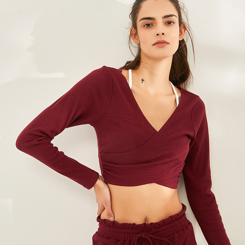 Women’s V-Neck Long Sleeve Workout Top
