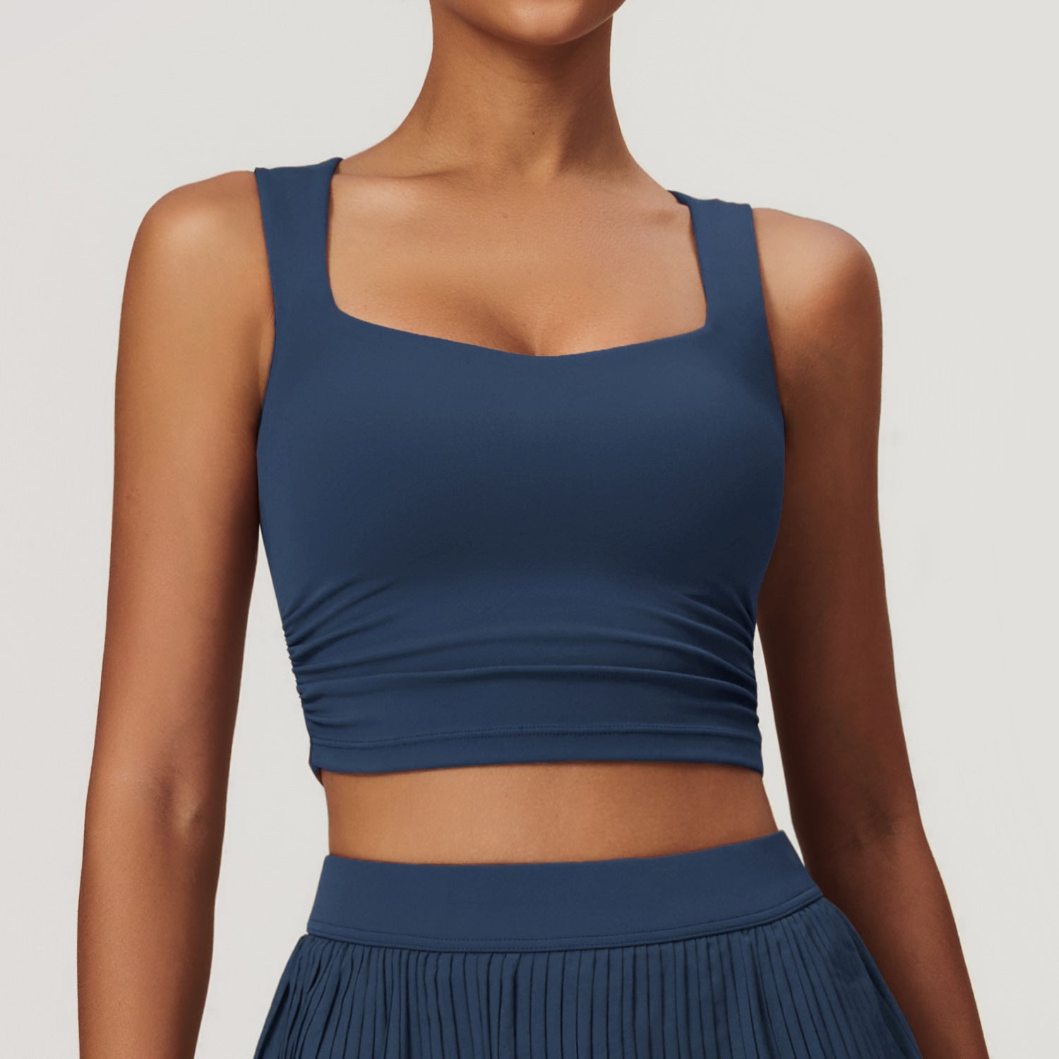 Square Neck Cropped Workout Tank