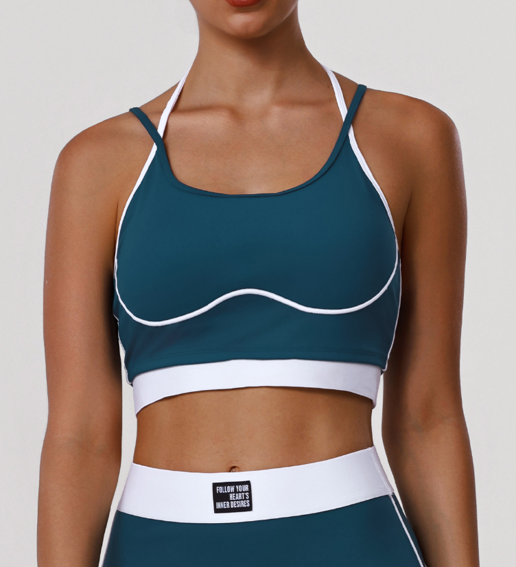 Contrast Strap Sports Bra