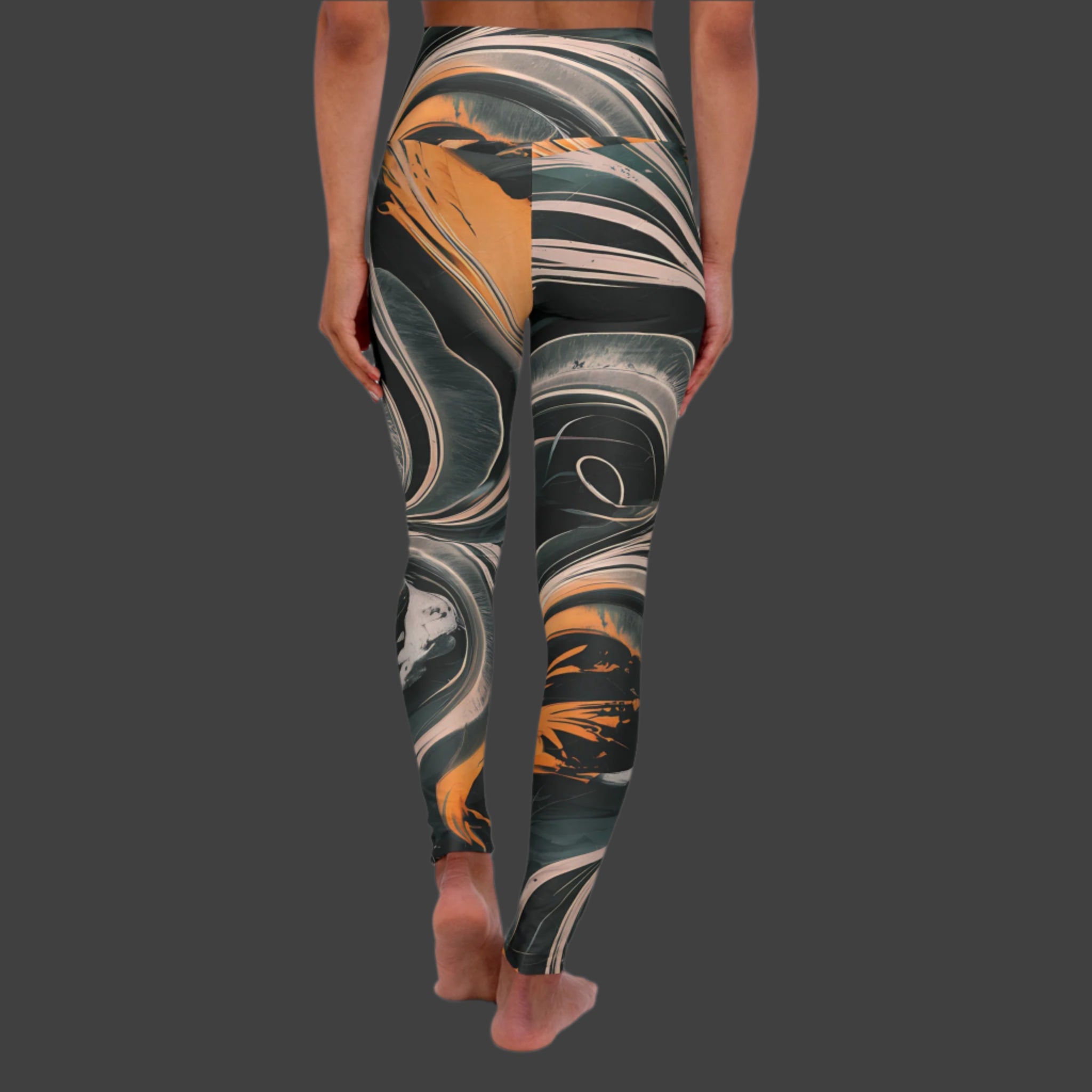 Midnight Flame  - High Waisted Yoga Leggings