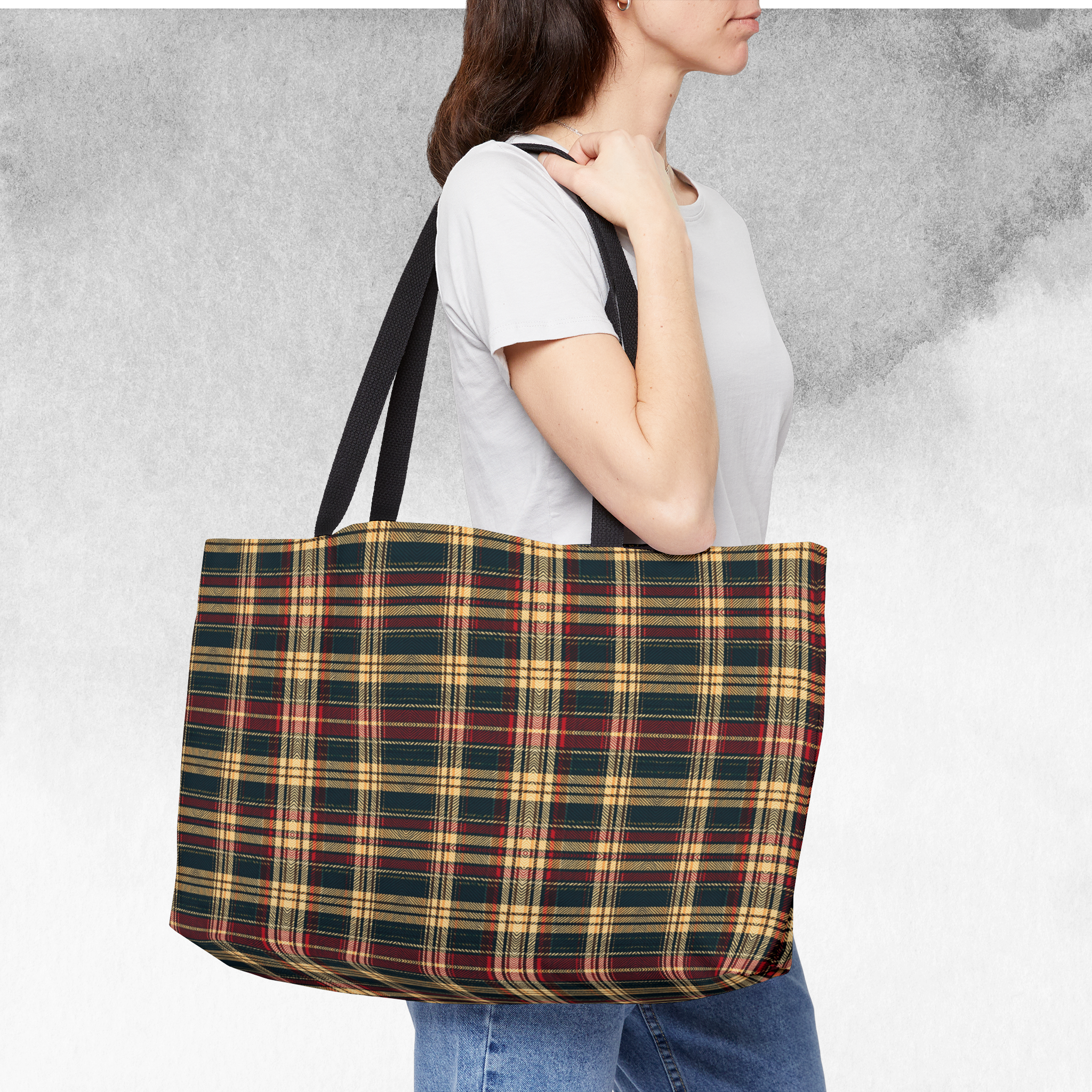 Plaid Allure - Weekender Tote Bag