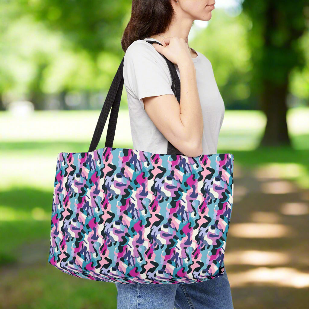 Lady Camouflage Weekender Tote Bag