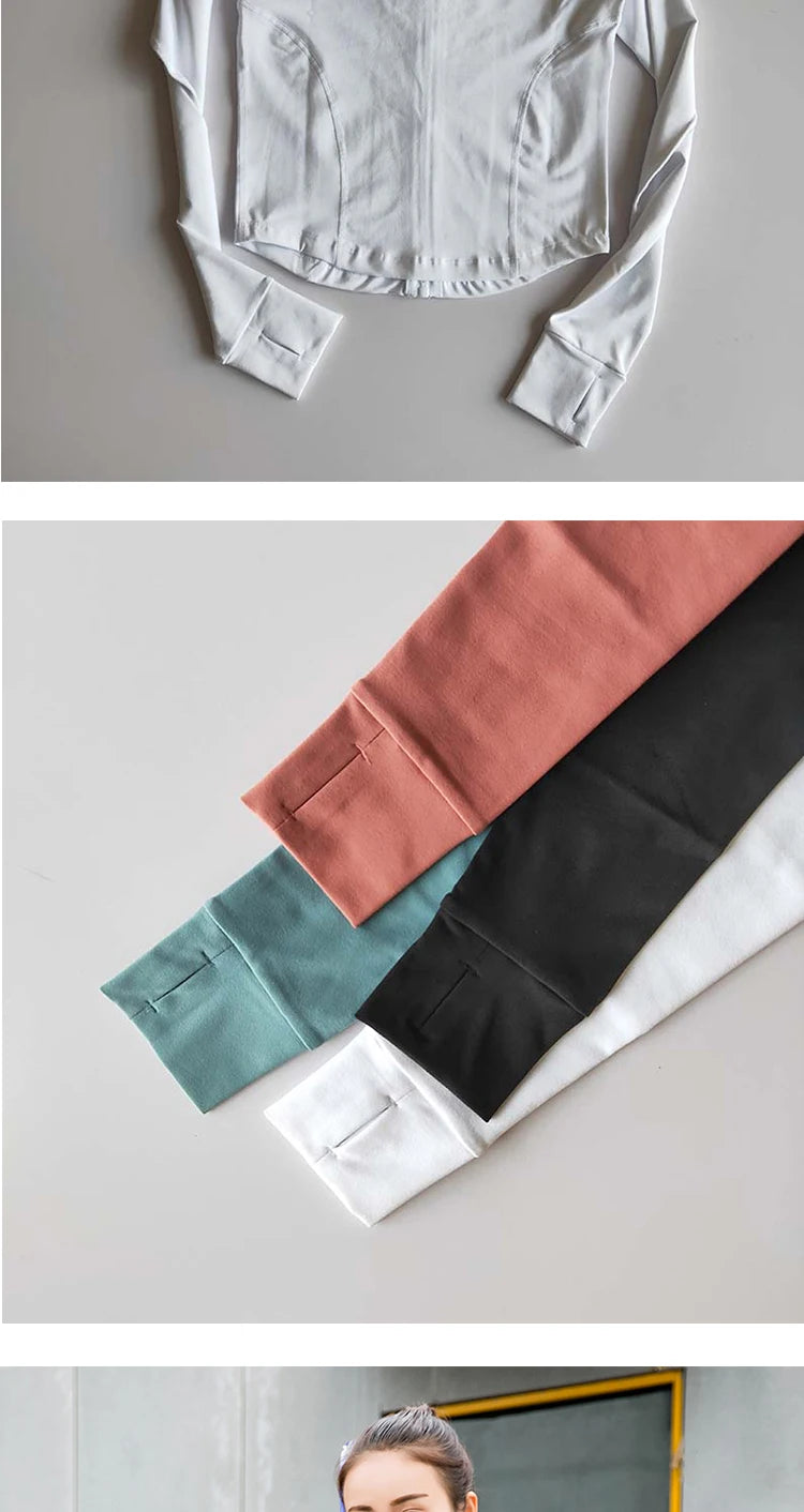 Women's Quick-Dry Zip-Up Jacket – Long Sleeve & High Collar