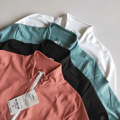 Women's Quick-Dry Zip-Up Jacket – Long Sleeve & High Collar