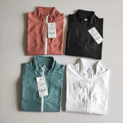Women's Quick-Dry Zip-Up Jacket – Long Sleeve & High Collar