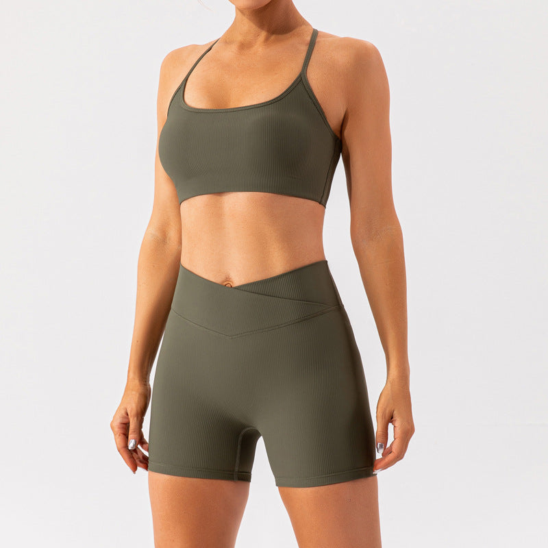 Yoga Suit Thread Quick Drying Sportswear Training Running Fitness Clothes Suit Women