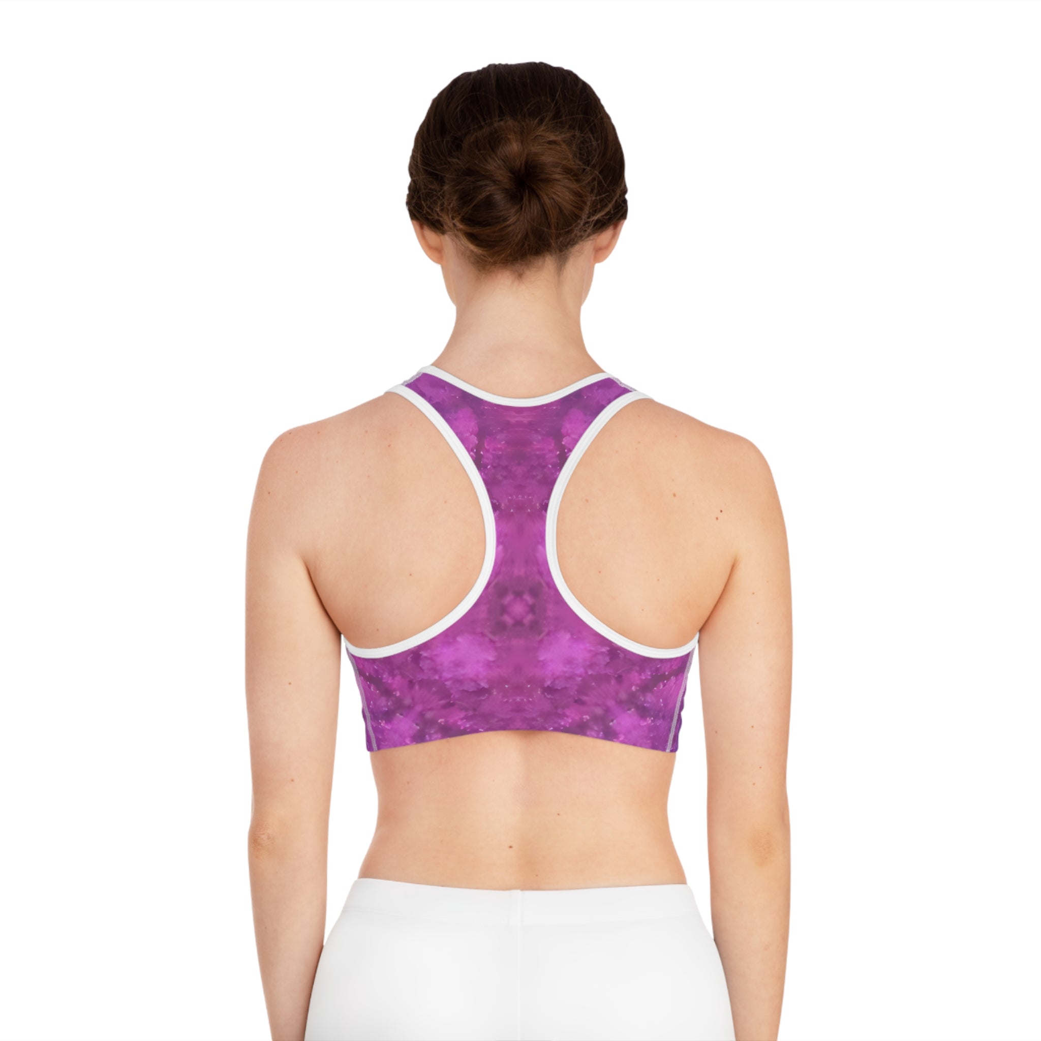 Bold Berry Seamed Sports Bra