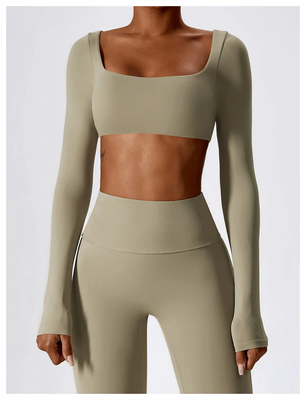 Women's Long-Sleeve Crop Top – Yoga & Sportswear