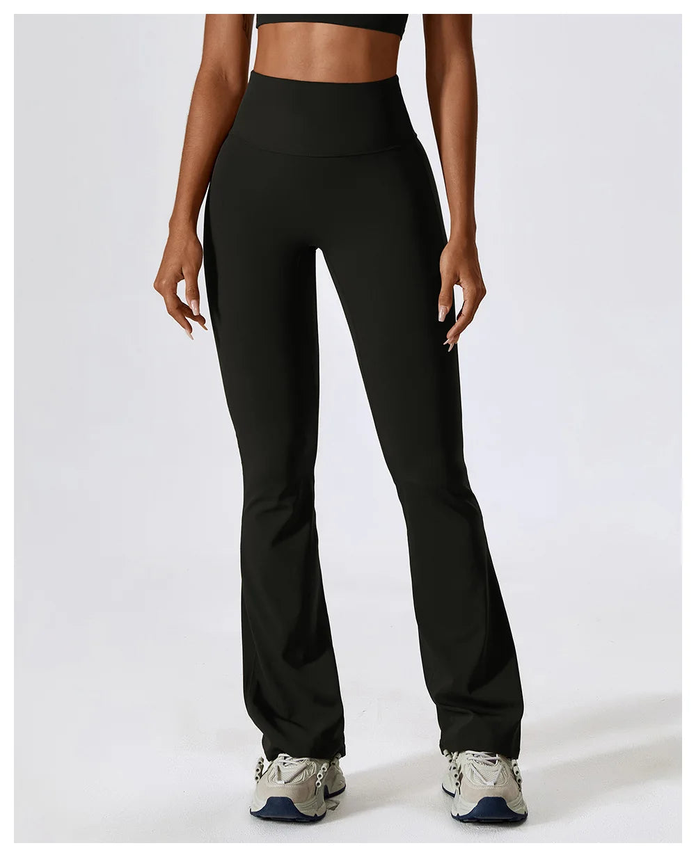 High Waisted Push Up Flared Leggings
