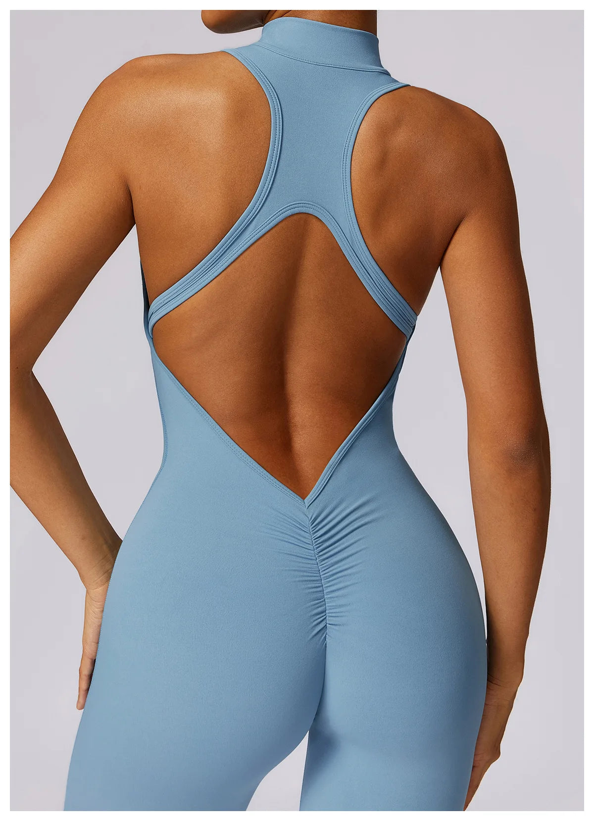 V Back One-piece Suit Women Sports Jumpsuit