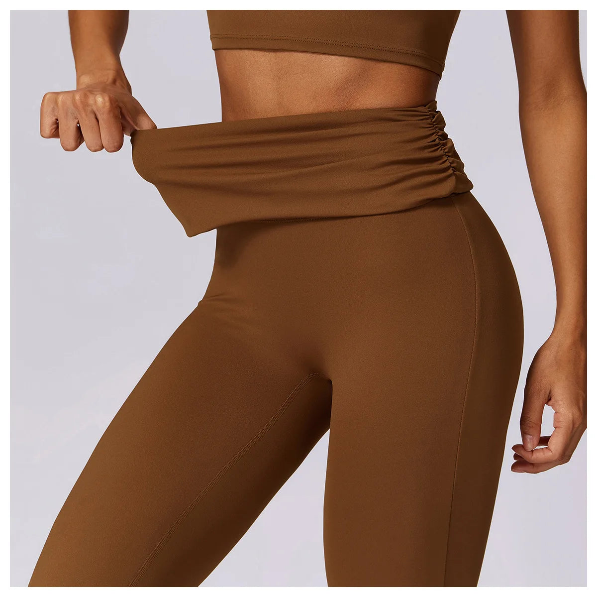 Women's Seamless High Waist Leggings And Top