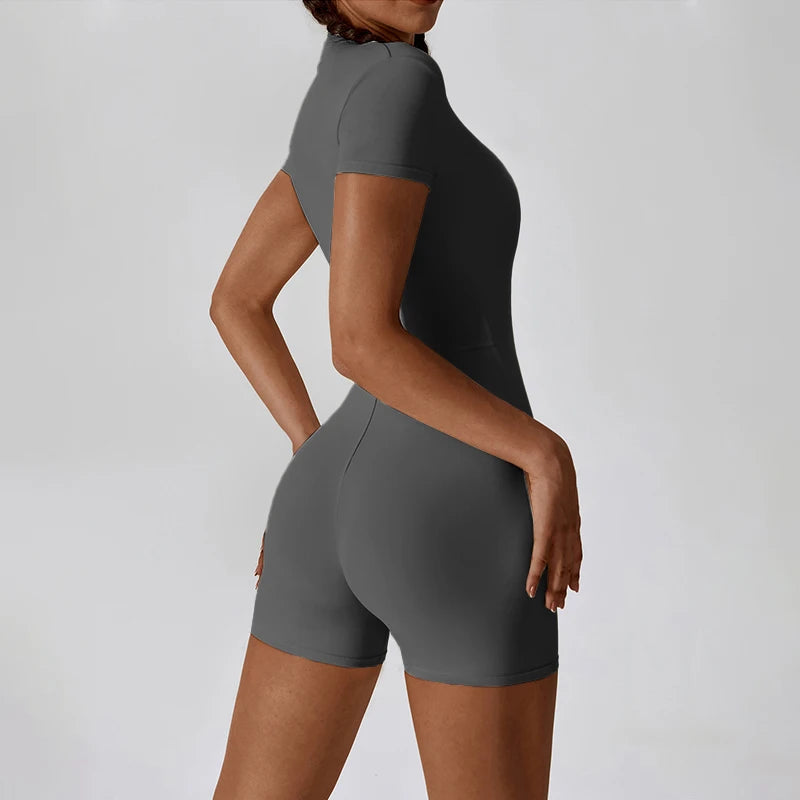 Zippered Sports Jumpsuit