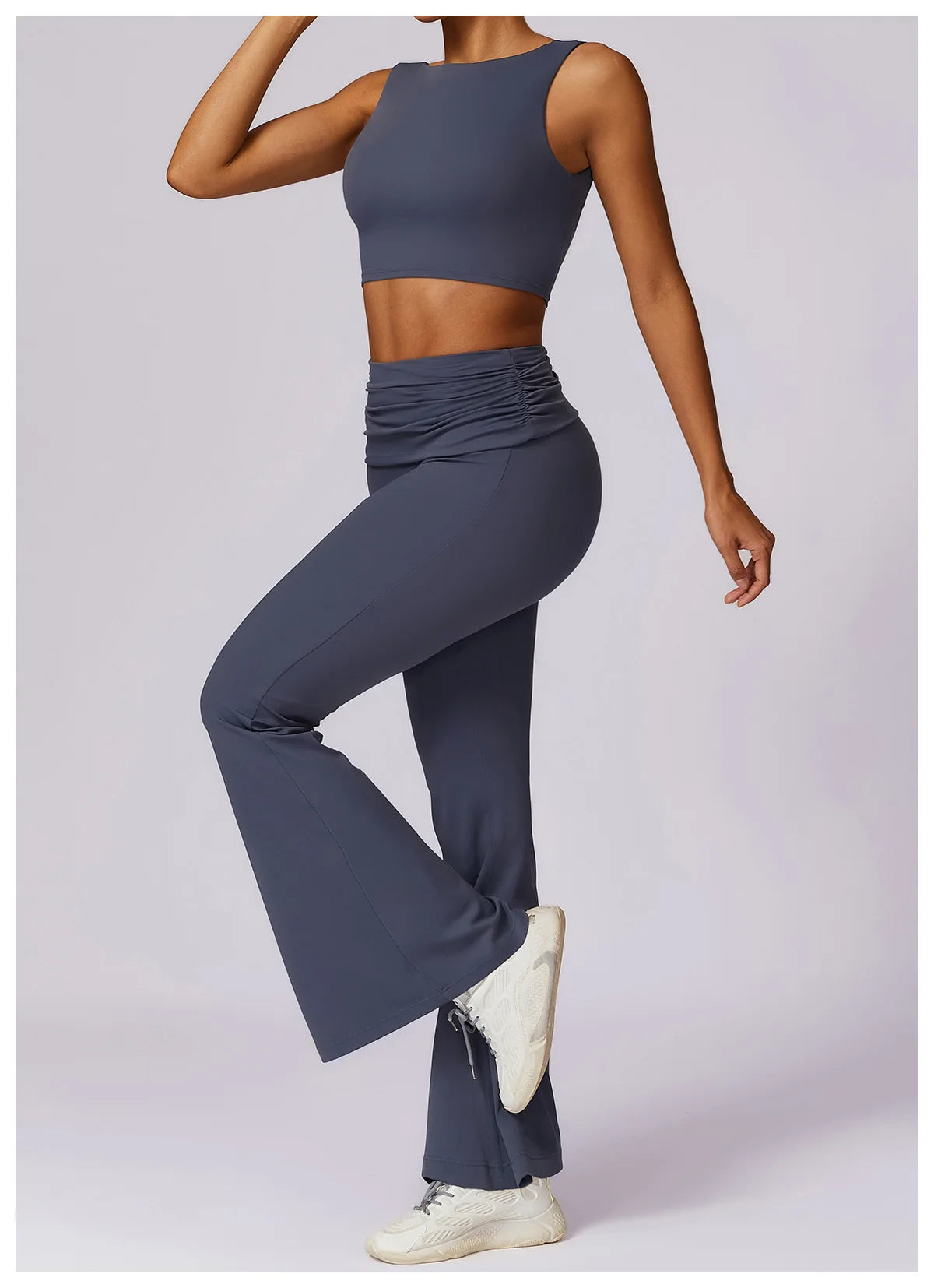 Women's Seamless High Waist Leggings And Top