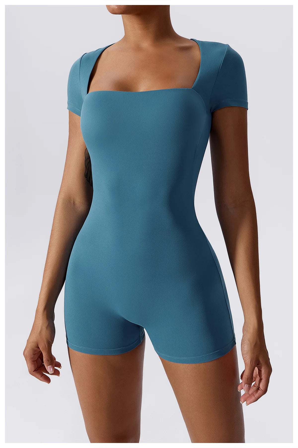 One Piece Short Sleeve Short Bodysuit