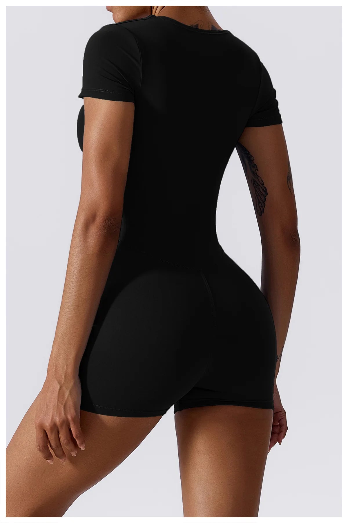 One Piece Short Sleeve Short Bodysuit