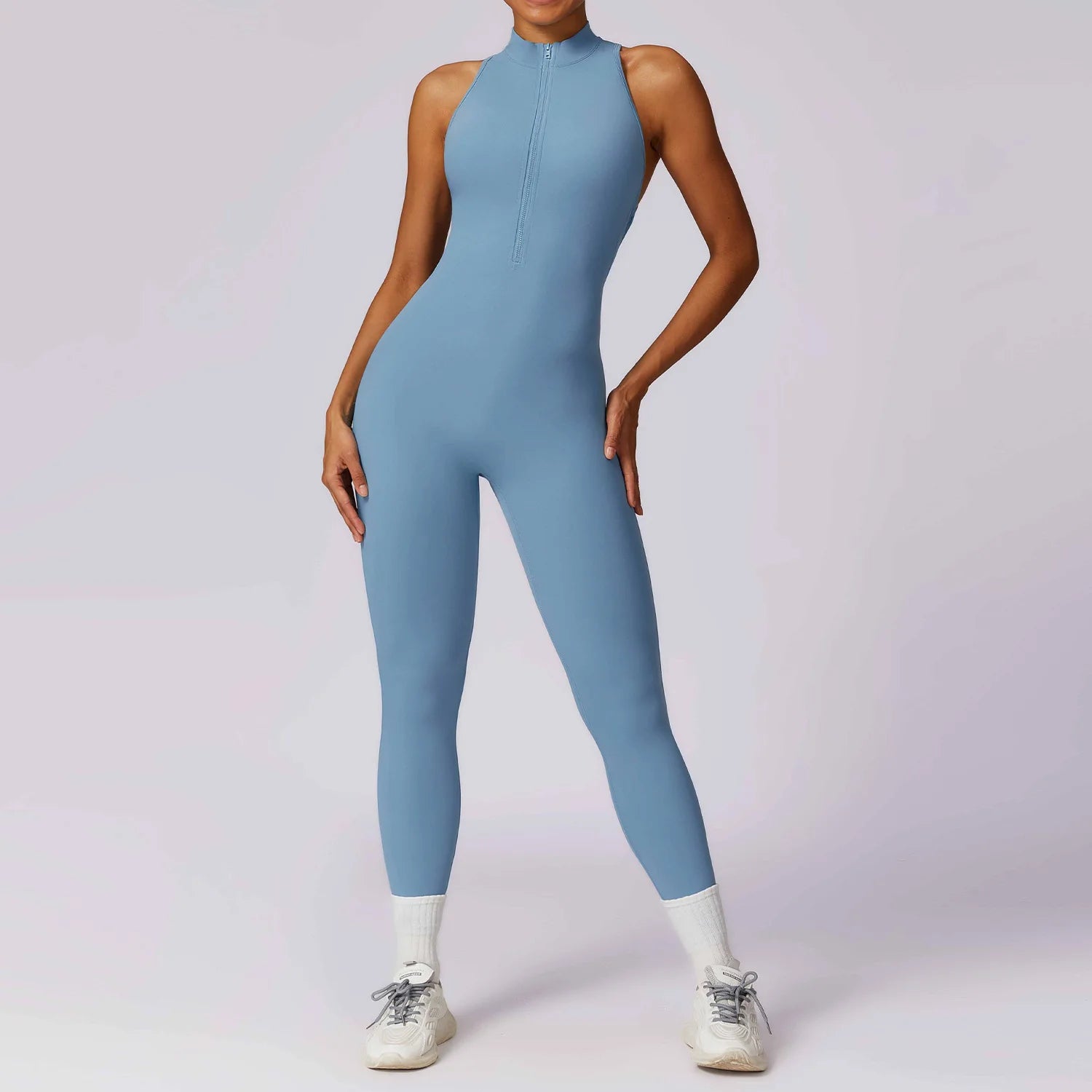 V Back One-piece Suit Women Sports Jumpsuit