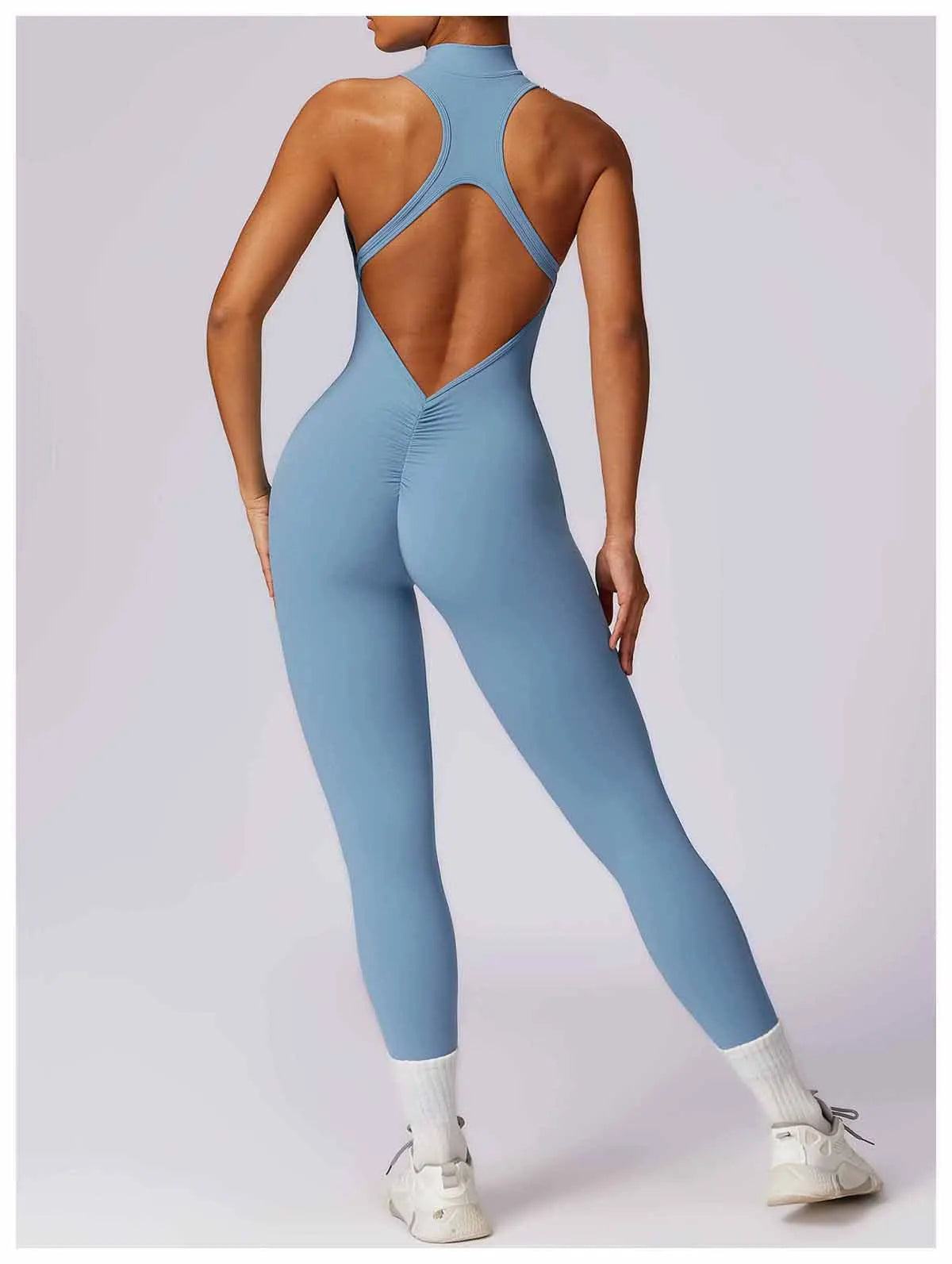 V Back One-piece Suit Women Sports Jumpsuit