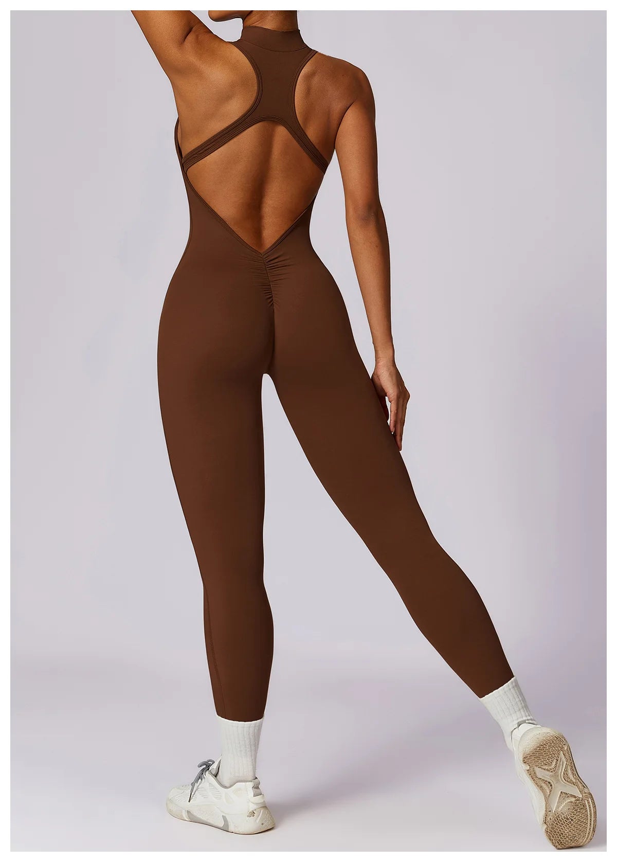 V Back One-piece Suit Women Sports Jumpsuit