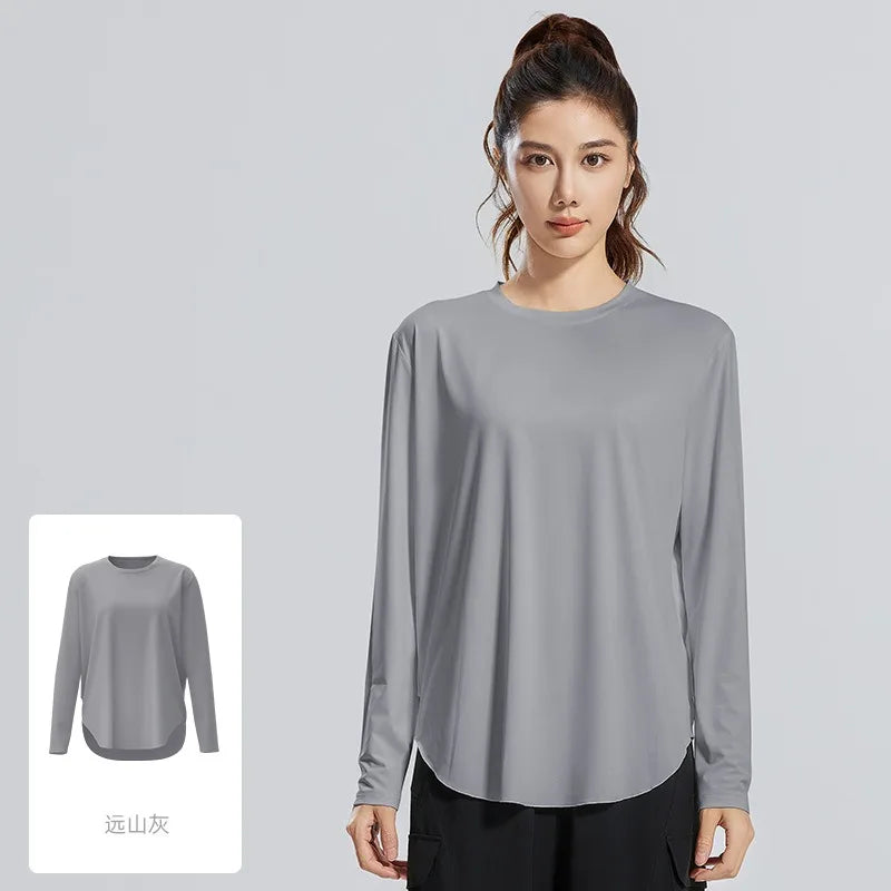 Round Neck Long Sleeve Loose Sweatshirt