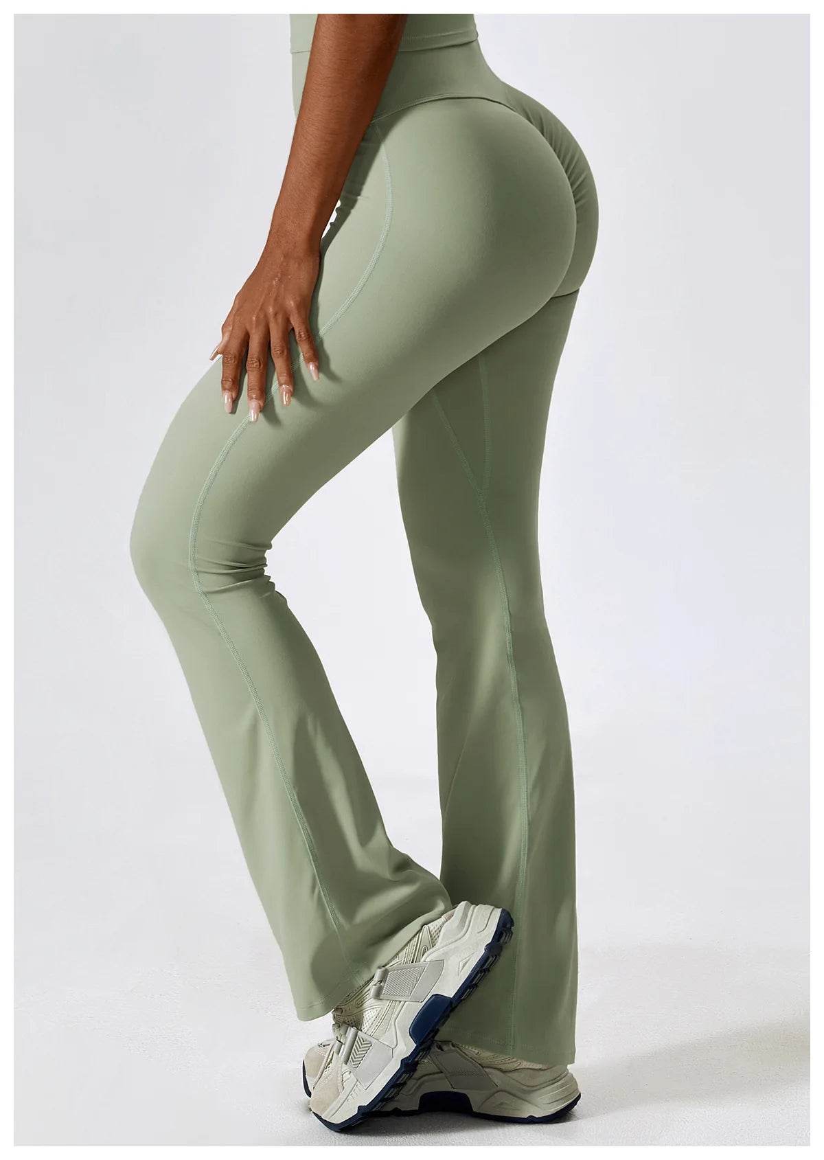 High Waisted Push Up Flared Leggings