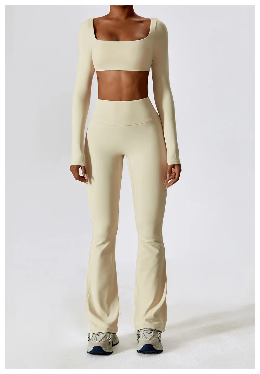 Women's Long-Sleeve Crop Top – Yoga & Sportswear