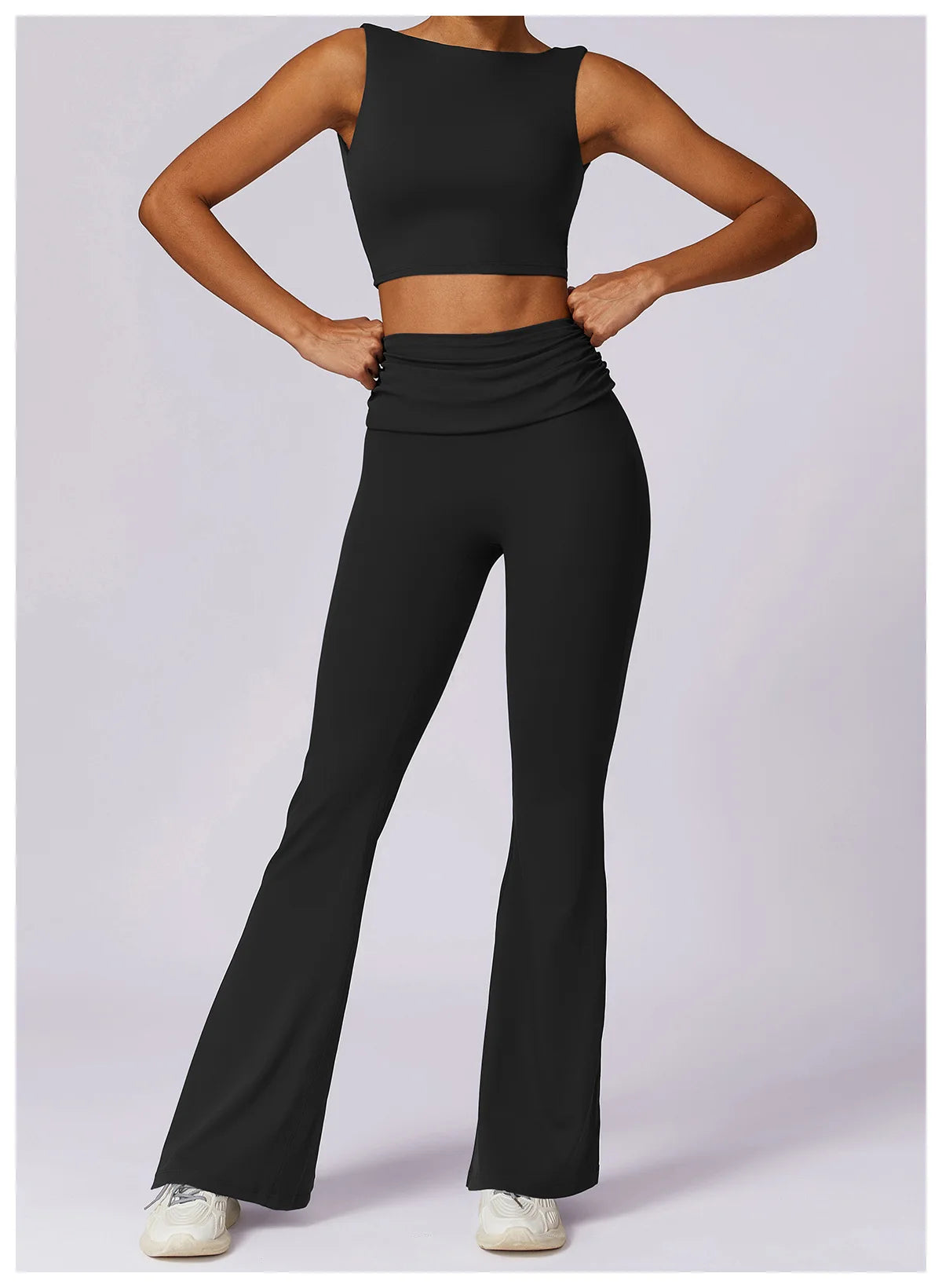 Women's Seamless High Waist Leggings And Top