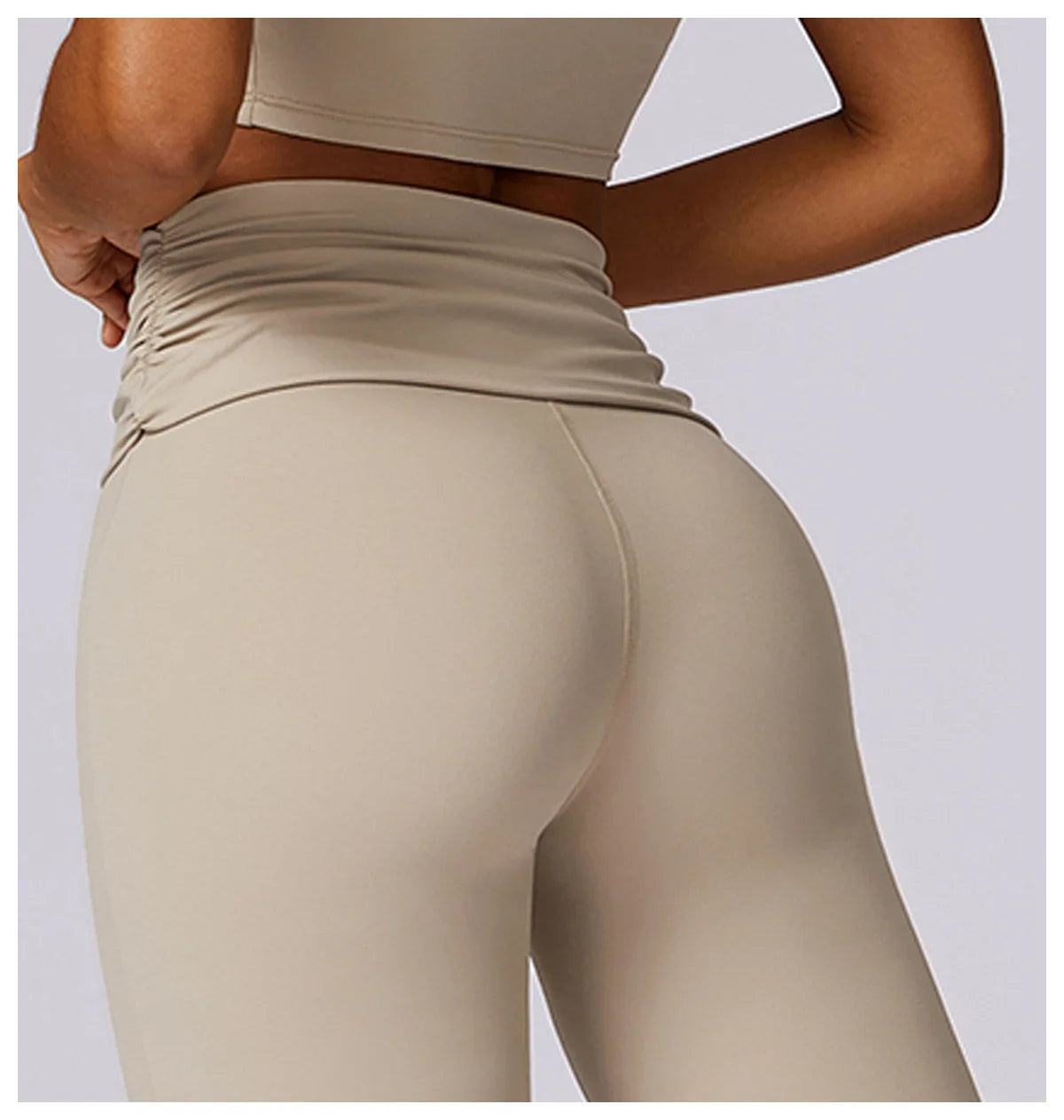 Women's Seamless High Waist Leggings And Top