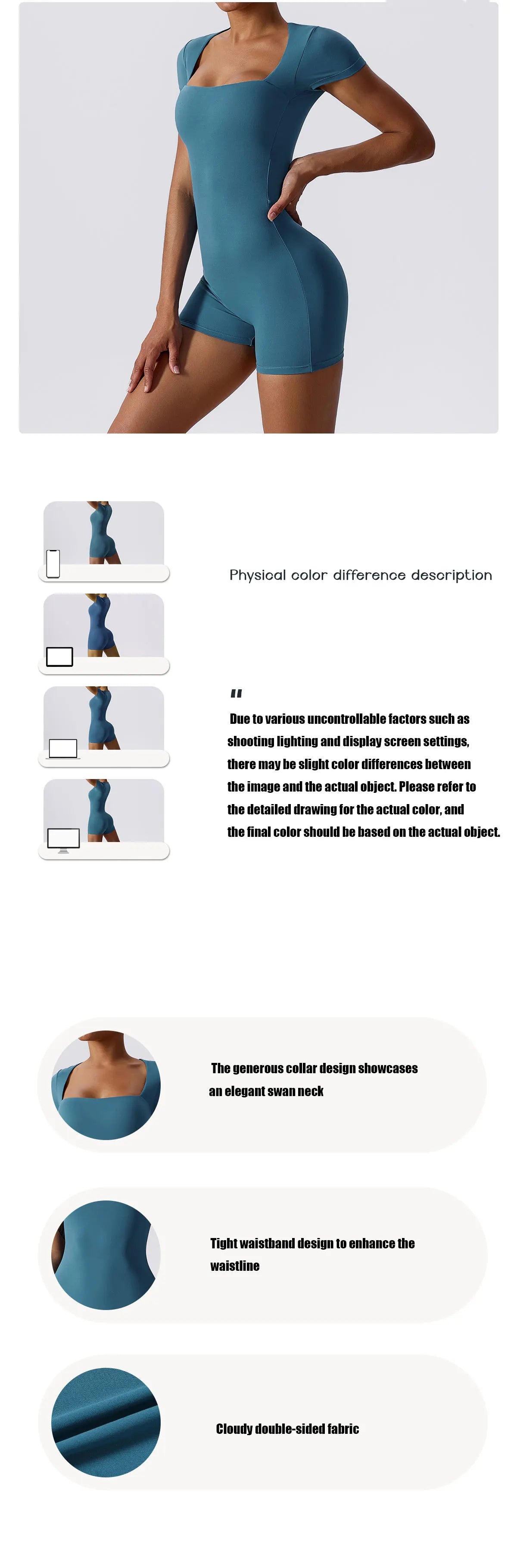 One Piece Short Sleeve Short Bodysuit