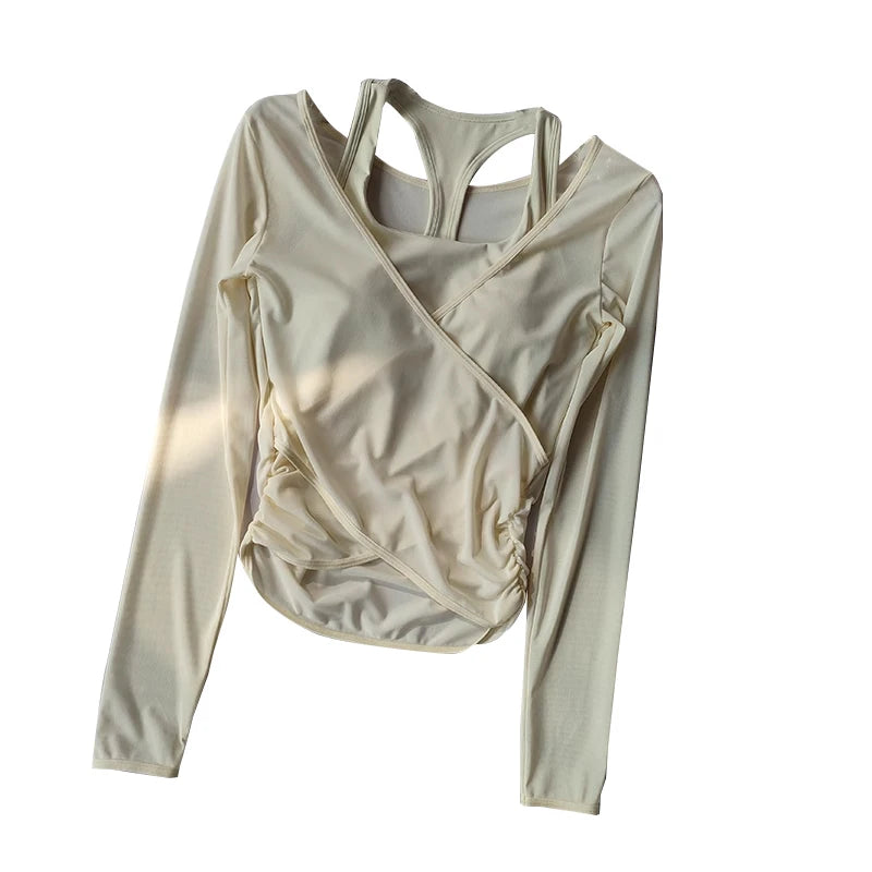 Mesh Sports Bra – 2-in-1 Quick-Dry Cover-Up