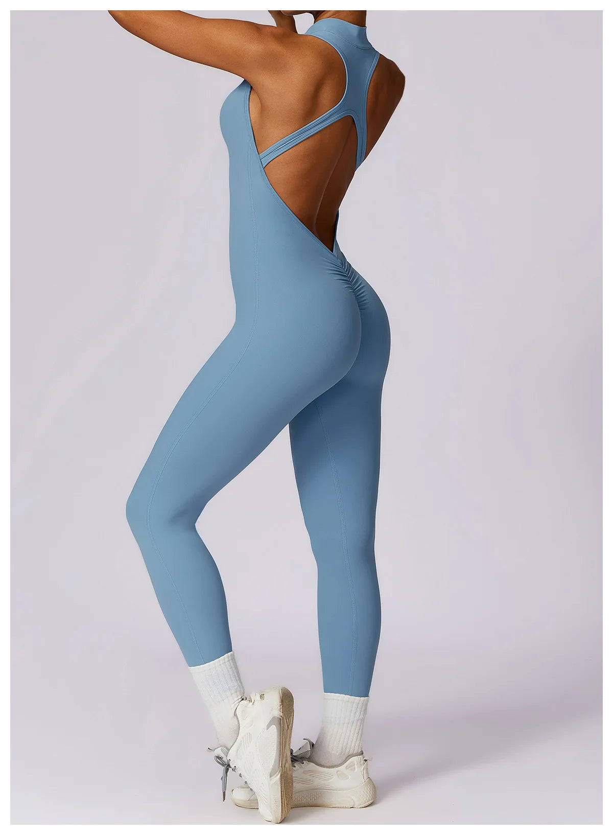 V Back One-piece Suit Women Sports Jumpsuit