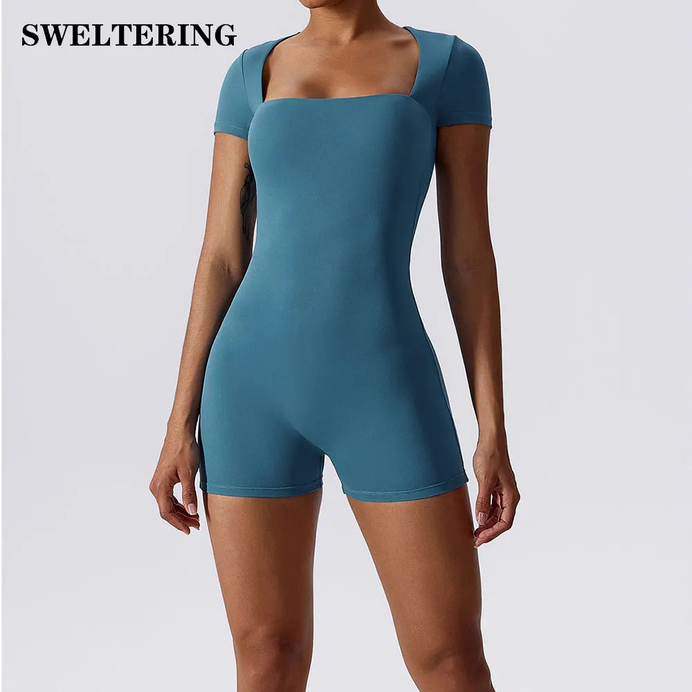 One Piece Short Sleeve Short Bodysuit
