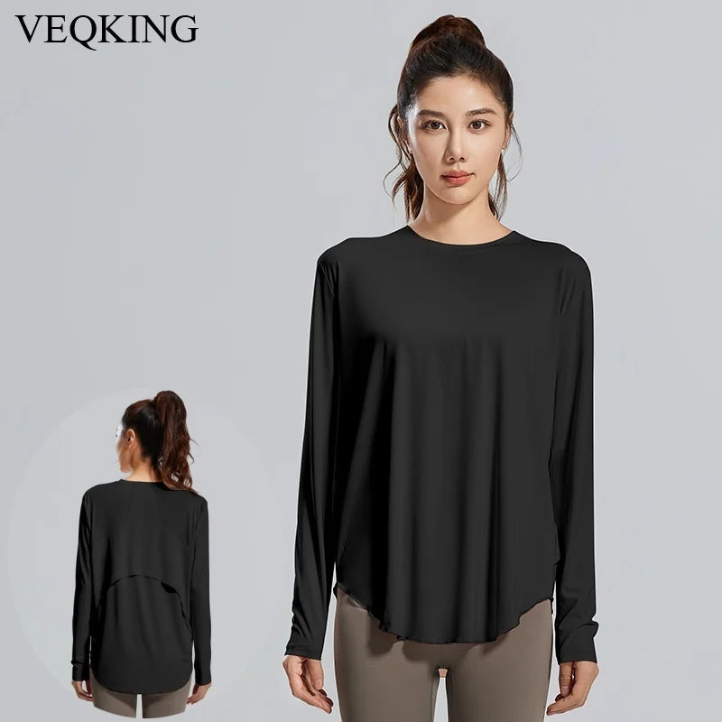 Round Neck Long Sleeve Loose Sweatshirt