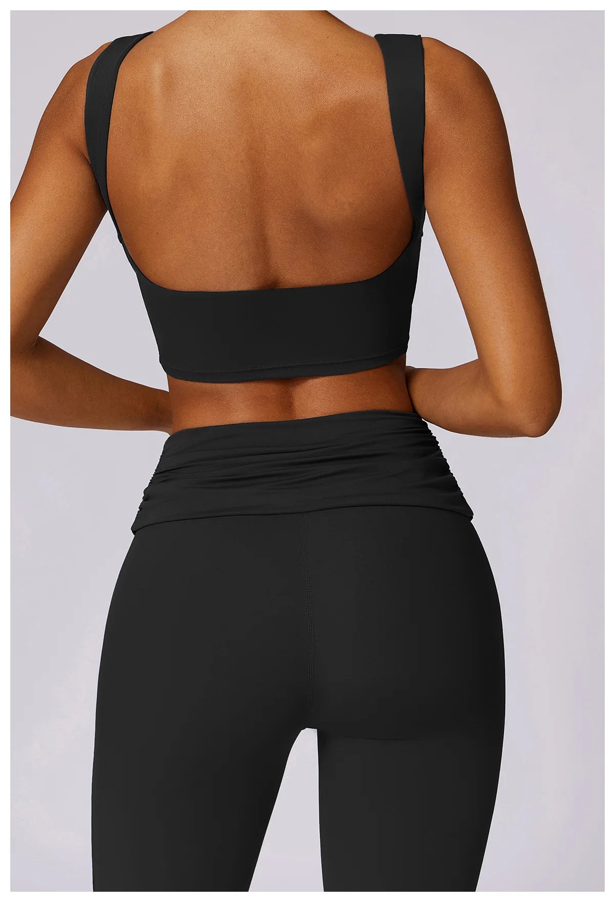 Women's Seamless High Waist Leggings And Top