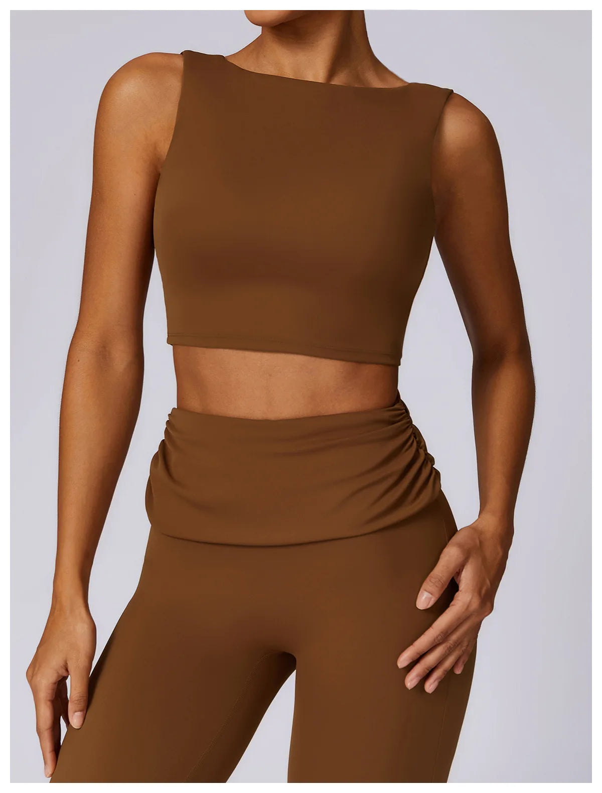 High Impact Open Back Support Tank To With Removable Pads