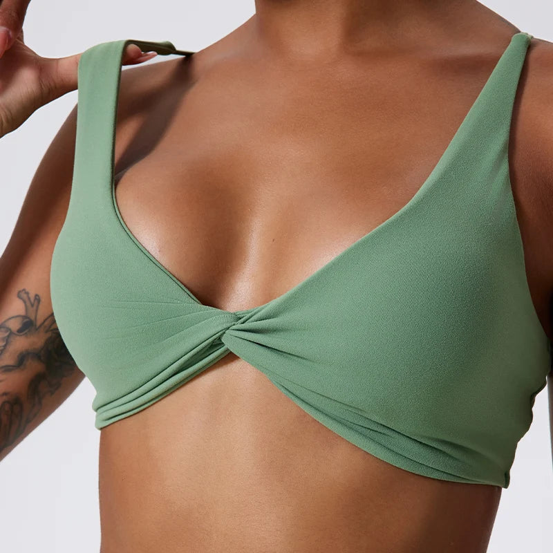 Shockproof Push- Up Sports Bra