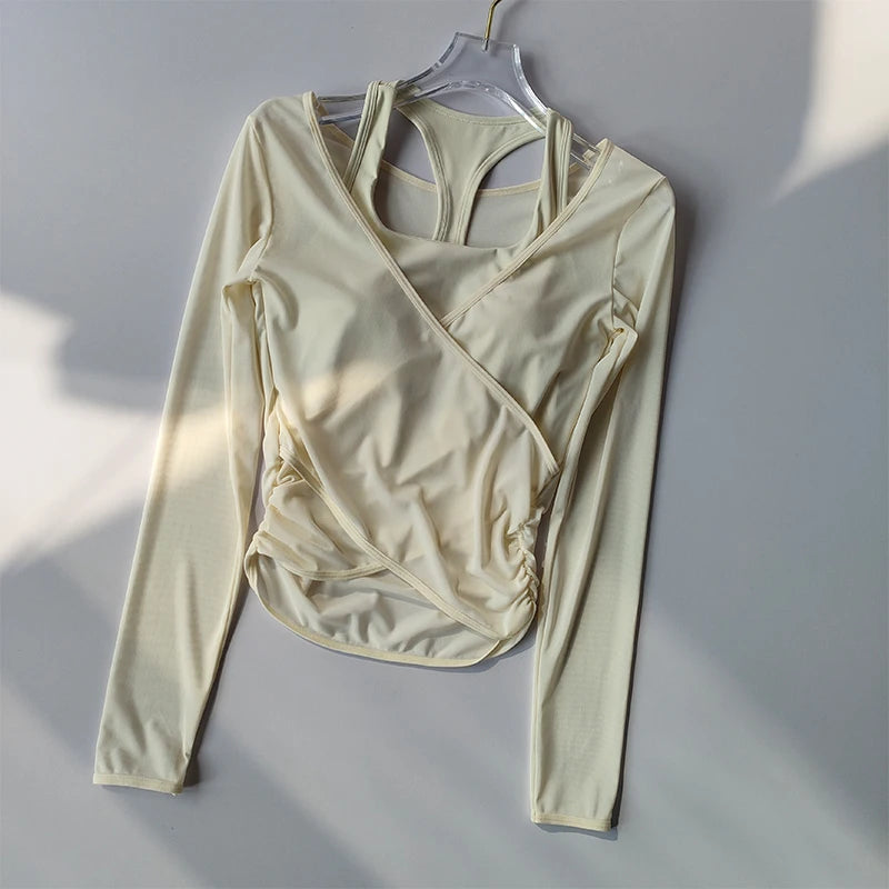 Mesh Sports Bra – 2-in-1 Quick-Dry Cover-Up