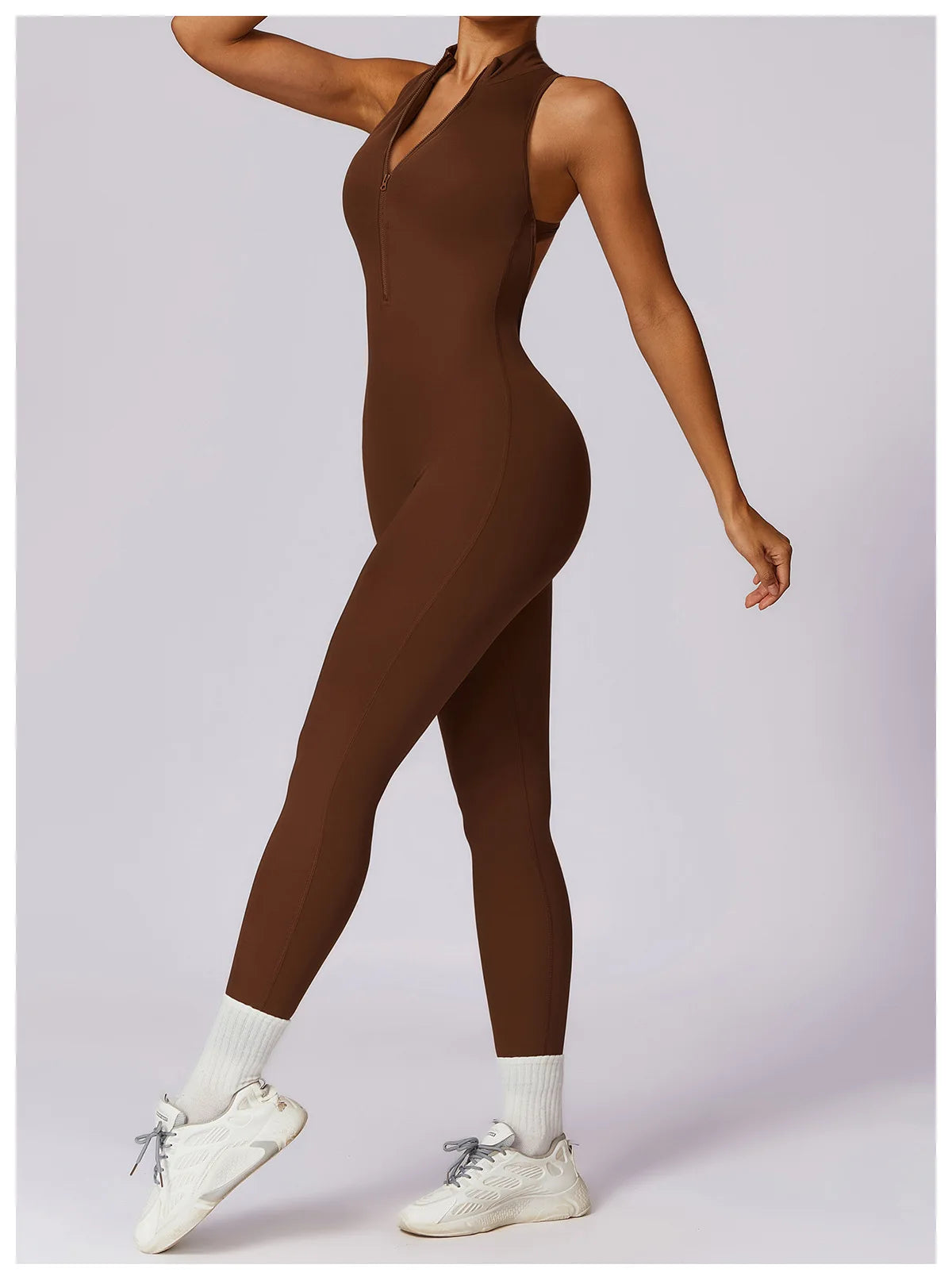 V Back One-piece Suit Women Sports Jumpsuit