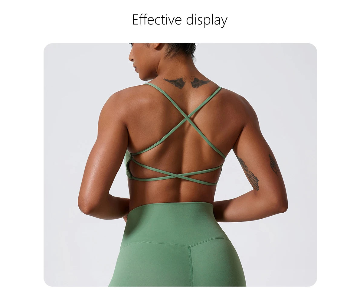 Super Soft Back Cross  Sports Bra