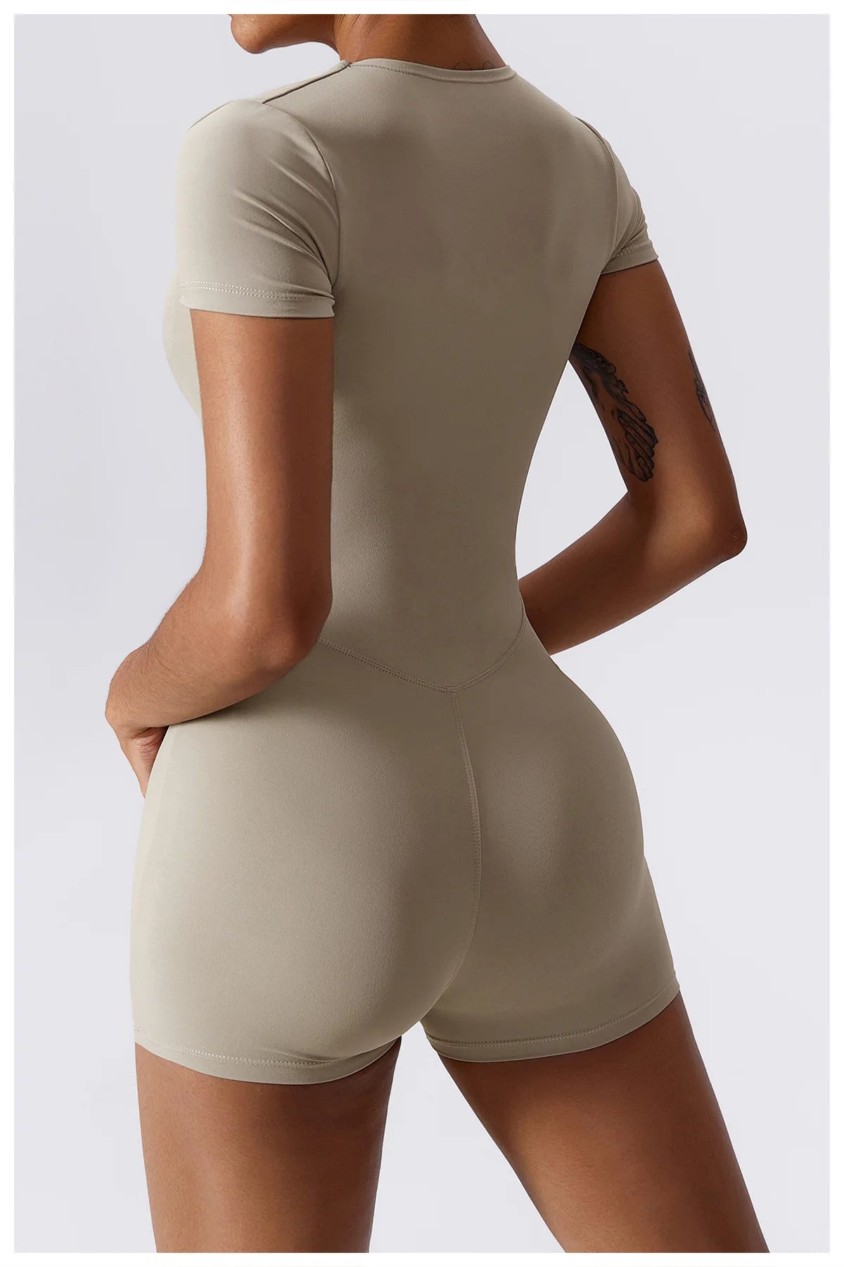 One Piece Short Sleeve Short Bodysuit