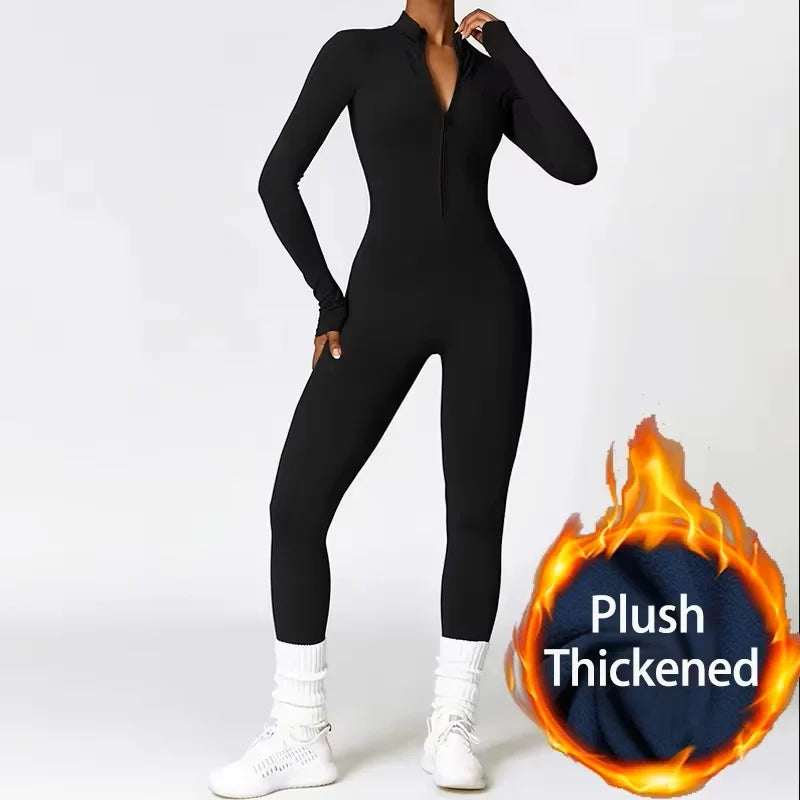 Zippered Sports Jumpsuit