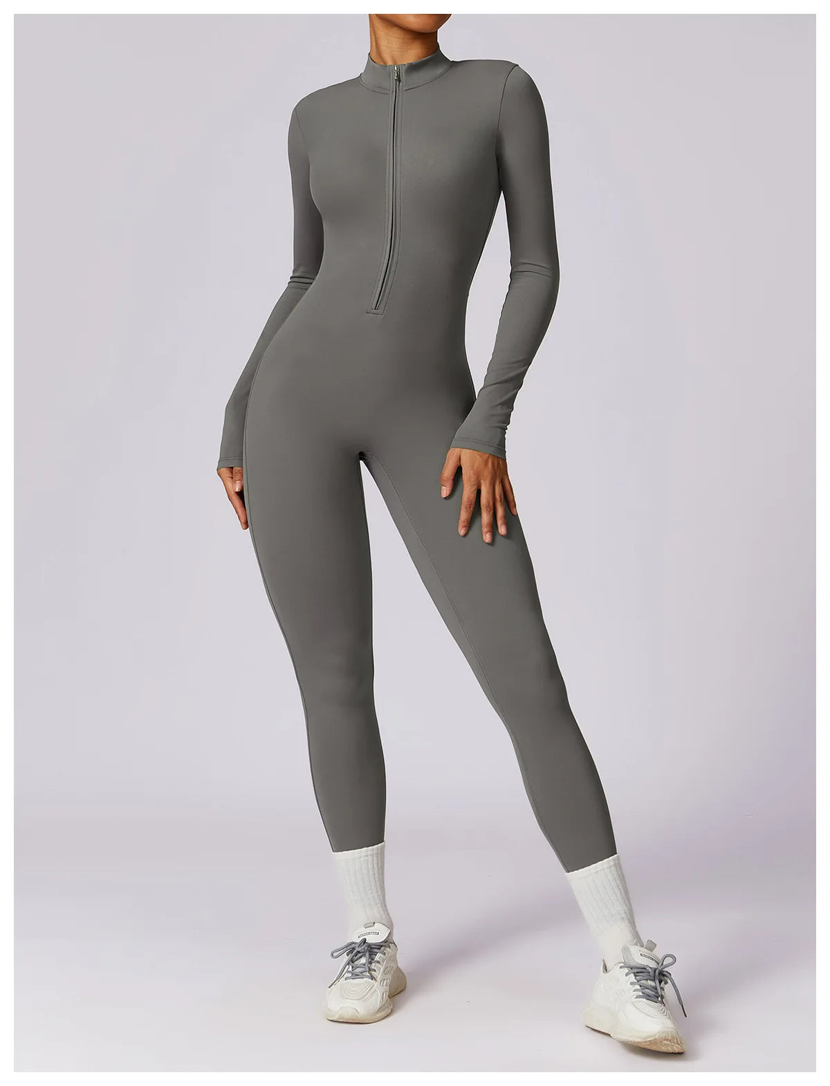 Zippered Sports Jumpsuit