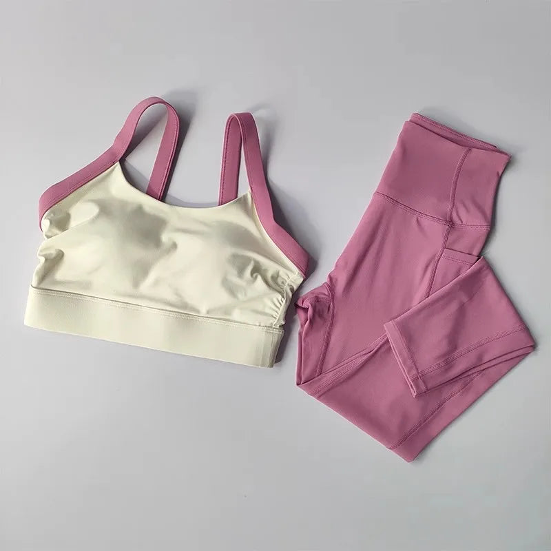 High-end 2PCS Bra and Legging Sports Sets