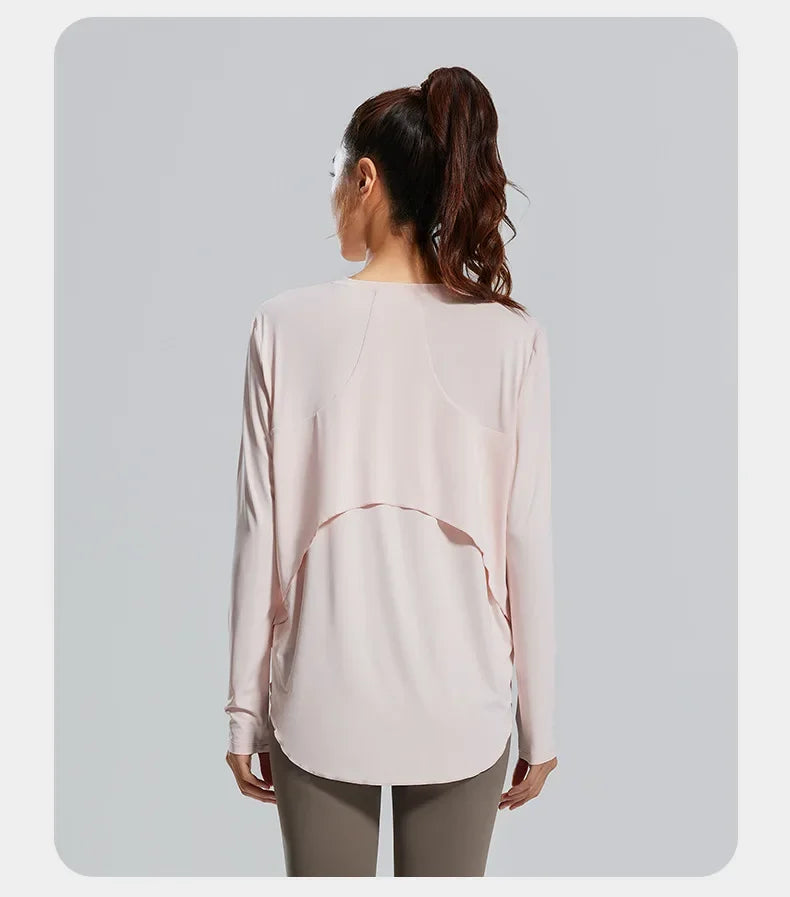Round Neck Long Sleeve Loose Sweatshirt