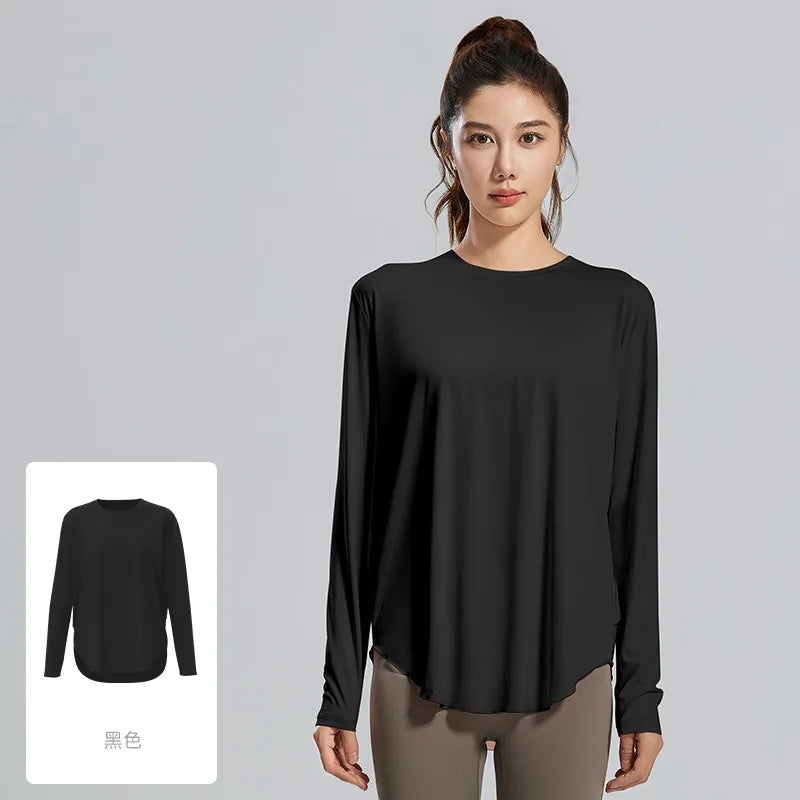 Round Neck Long Sleeve Loose Sweatshirt