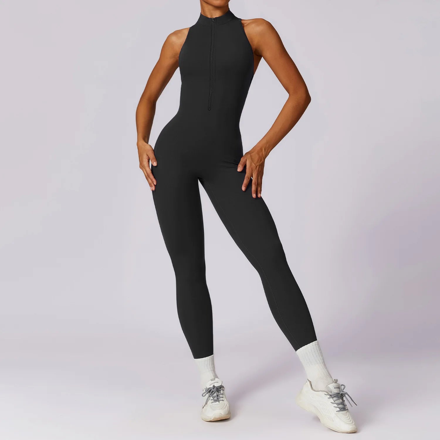 V Back One-piece Suit Women Sports Jumpsuit