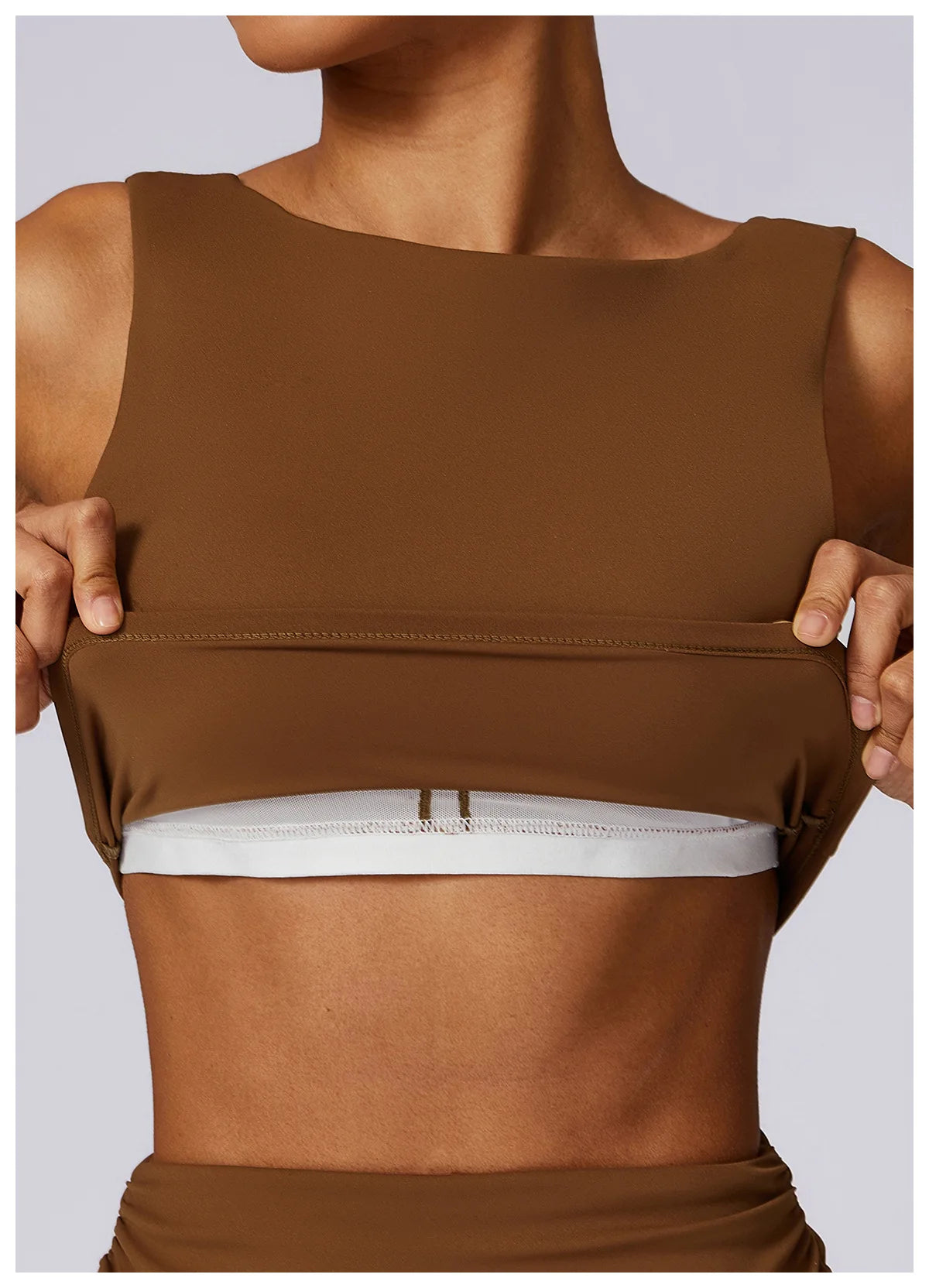 High Impact Open Back Support Tank To With Removable Pads