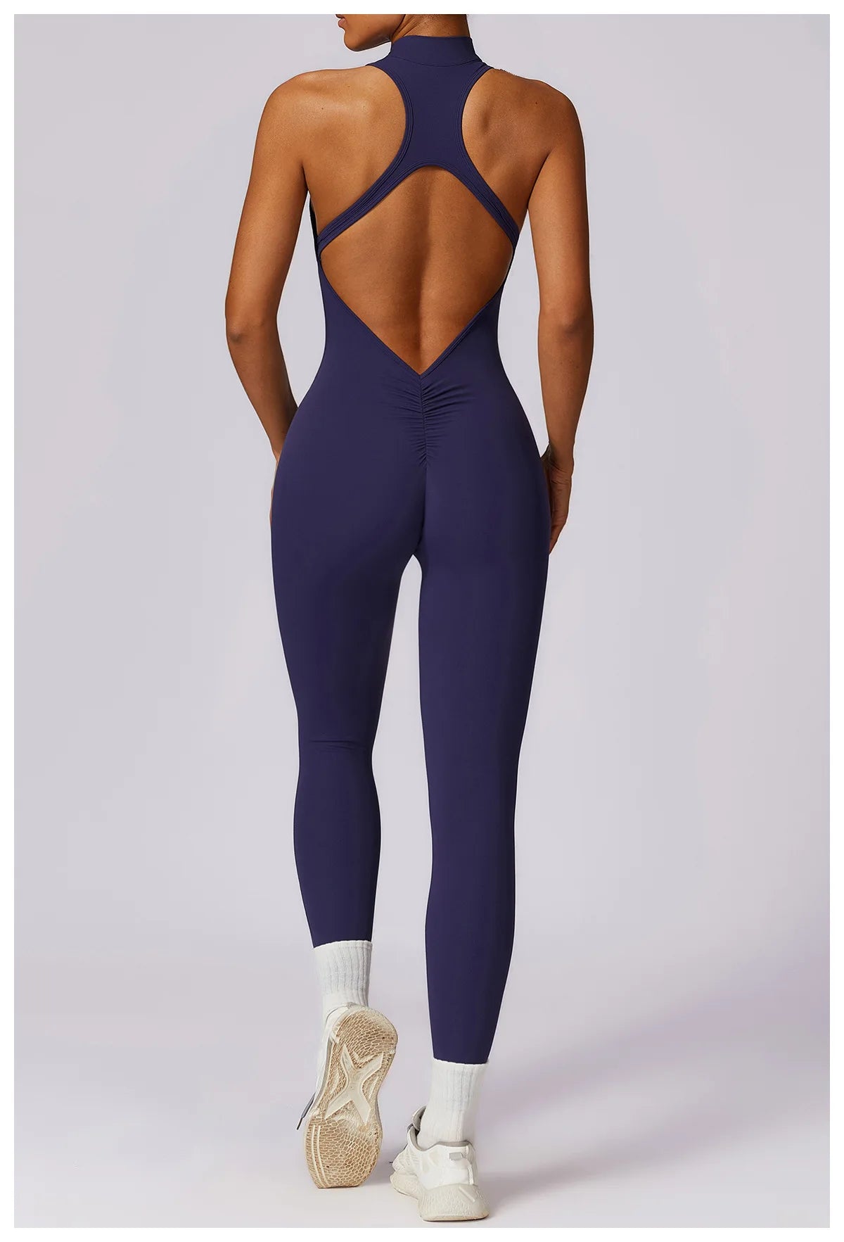 V Back One-piece Suit Women Sports Jumpsuit
