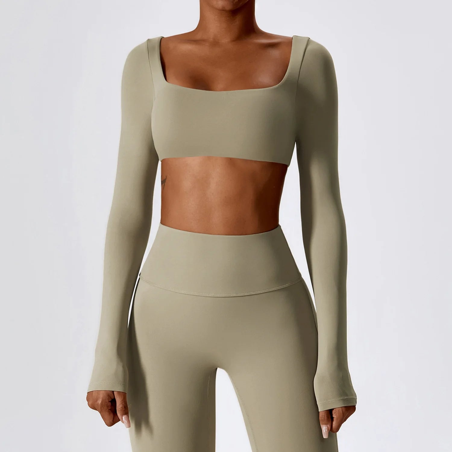 Women's Long-Sleeve Crop Top – Yoga & Sportswear