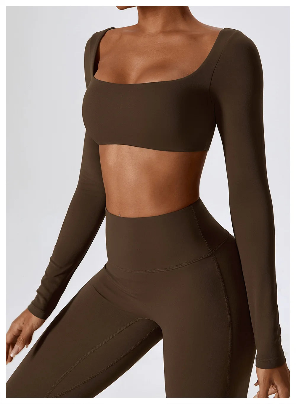 Women's Long-Sleeve Crop Top – Yoga & Sportswear
